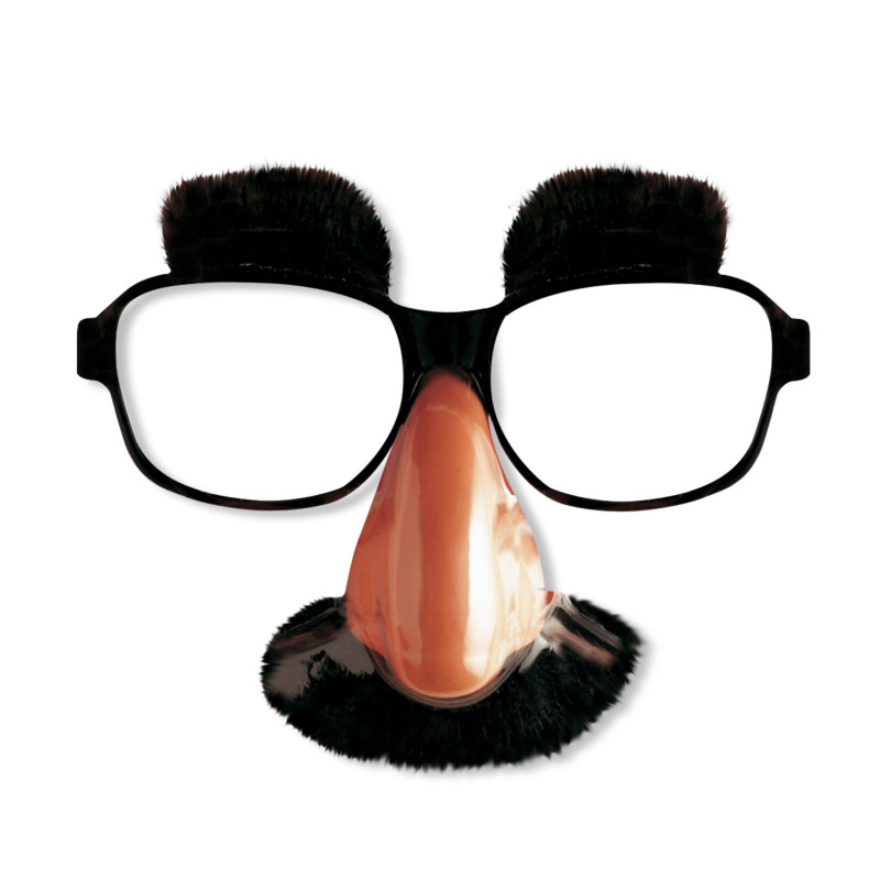 Okuliare s fúzmi a obočím